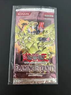 Yu gi oh Booster Pack Flaming Eternity Fet 1st Vintage Empty Vuoto Eng Bustina - Image 1
