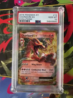 Pokemon TCG Charizard EX Evolutions 12/108 Holo Rare EX PSA 10 Card Stock - Image 1