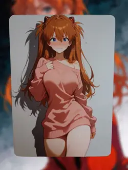 Asuka Langley Soryu Neon Genesis Evangelion Anime Waifu Sexy Doujin Hentai Card - Image 1