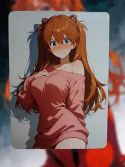 Asuka Langley Soryu Neon Genesis Evangelion Anime Waifu Sexy Doujin Hentai Card - Image 1