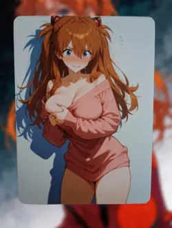 Asuka Langley Soryu Neon Genesis Evangelion Anime Waifu Sexy Doujin Hentai Card - Image 1