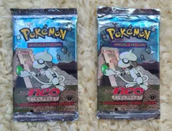 2 Pokemon Booster Neo Discovery 1. Edition English, 1 Heavy & 1 Light Pack - Image 1