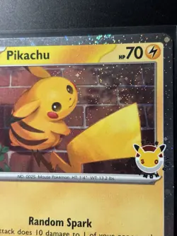 Pokemon TCG - Cosmos Holo Pikachu 51/162 Pokemon Day 2026 With Swirl NM - Image 2