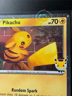 Pokemon TCG - Cosmos Holo Pikachu 51/162 Pokemon Day 2026 With Swirl NM - Image 5