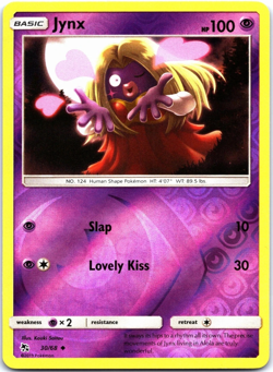 POKEMON JYNX REVERSE HOLO 30/68 HIDDEN FATES NM CONDITION - Image 1