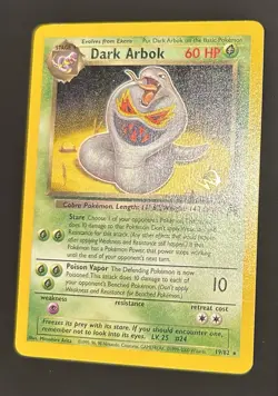 Pokemon Dark Arbok [W Stamped] 19/82 Wotc Promo Regular - Image 2