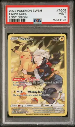 Pikachu #TG05 Pokemon Lost Origin PSA 9 - Image 1