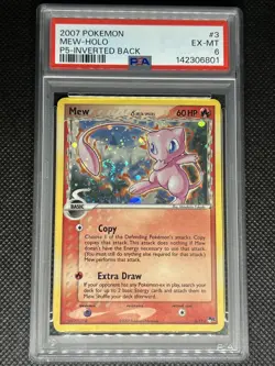 2007 Pokemon POP Series 5 Mew-Holo #3 PSA 6 - Inverted Back Error - Image 1