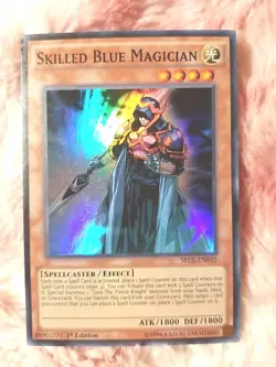 Yugioh Skilled Blue Magician SECE-EN032 Super Rare 1st Edition Secrets of Eterni - Image 1