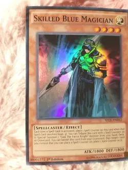 Yugioh Skilled Blue Magician SECE-EN032 Super Rare 1st Edition Secrets of Eterni - Image 2