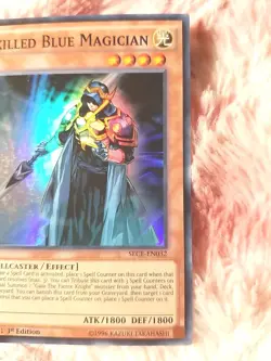 Yugioh Skilled Blue Magician SECE-EN032 Super Rare 1st Edition Secrets of Eterni - Image 3