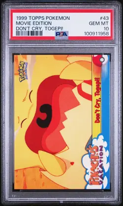 PSA 10 Topps Pokemon Edt 43 Movie Edition Don't Cry, Togepi! LOW POP CARD - Image 1