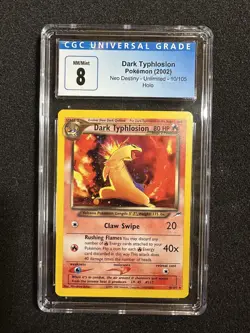CGC 8 Dark Typhlosion 10/105 Neo Destiny Holo. Pokemon Card - Image 1