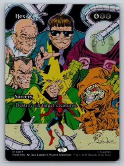 Hex Borderless Comic Poster FOIL NM Marvel Spiderman MTG MAGIC THE GATHERING - Image 1