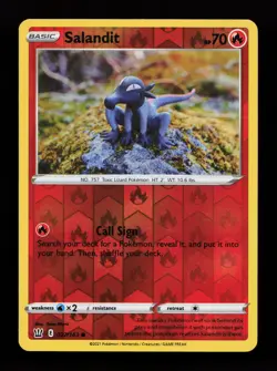 Salandit 027/163 Reverse Holo SWSH05: Battle Styles Pokemon Card - Image 1