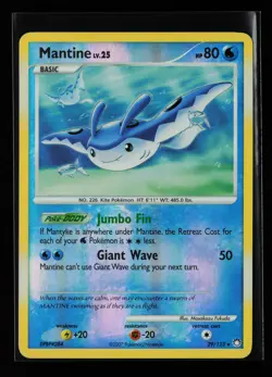 Mantine 29/123 Reverse Holo Rare Mysterious Treasures Pokemon Card - Image 1