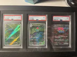 Pokemon TCG Japanese 151 Bulbasaur Ivysaur Venusaur PSA 9 full art framed - Image 1