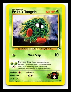 💥 Erika's Tangela (Gym Heroes Set Pokemon 2000) Vintage # 79/132 - Image 1