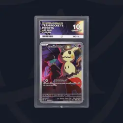 Team Rocket’s Mimikyu 205/193 Mega Dream EX Japanese ACE 10 GEM Full Art Pokemon - Image 1