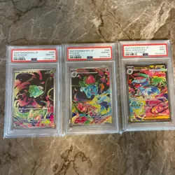PSA 9 10 SEQUENTIAL SET Pokemon Bulbasaur Ivysaur Venusaur 064 065 087 Japanese - Image 1