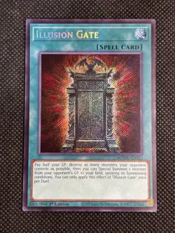 YuGiOh! - Illusion Gate MZMU-EN023 Secret Rare 1st Edition Near Mint - Image 1