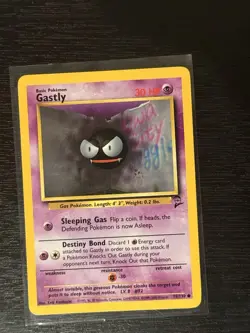 Gastly 75/130 - Base Set 2 Unlimited - Common Pokemon Card - Near Mint (NM) - Image 1