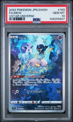 PSA 10 Mew VSTAR Universe 183/172 Art Rare Full Art s12a Japanese Pokemon Card - Image 1