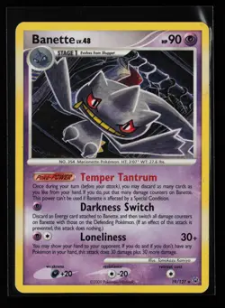 Banette 19/127 Rare Platinum Non Holo Heavily Played Pokemon Card - Image 1