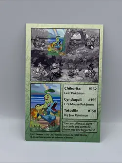 POKEMON ART CARD 2021 Chikorita #152 Cyndaquil #155 Totodile #158 - Image 2