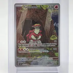 Pokemon Turtonator 146/142 Stellar Crown Illustration Rare Full Art Holo Card - Image 1