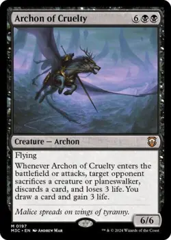 Archon of Cruelty (Ripple Foil) -Foil Near Mint MTG Commander: Modern Horizons 3 - Image 1