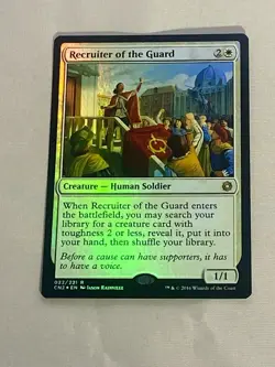 MTG FOIL Recruiter of the Guard Conspiracy: Take the Crown Magic the Gathering - Image 1