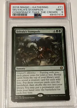 MTG Selvala's Stampede Conspiracy 2: Take the Crown 071/221 Regular Rare PSA 9 - Image 1