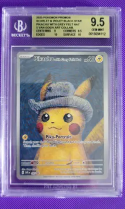 Pikachu with Grey Felt Hat 085 BGS 9.5 Pokemon Van Gogh Promo - Image 1