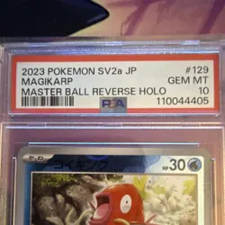 Pokemon Magikarp Master Ball Reverse Holo PSA 10 Sv2a 129/165 Japanese 2023 - Image 3