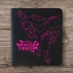 Vault X - 12 Pocket eXo-Tec Zip Binder Folder - Black Pokemon White Flare - Image 1