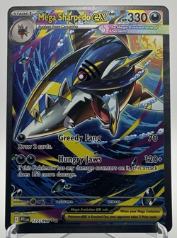 Pokemon Illustration Mega Sharpedo EX Rare Holo Phantasmal Flames Raw 127/094 - Image 1