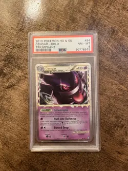 Pokemon Gengar Prime Holo Triumphant 2010 #94/102 PSA 8 - Image 1