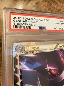 Pokemon Gengar Prime Holo Triumphant 2010 #94/102 PSA 8 - Image 3