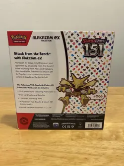 Pokemon TCG Scarlet & Violet 151 Alakazam EX Collection Box - Sealed NEW - Image 3