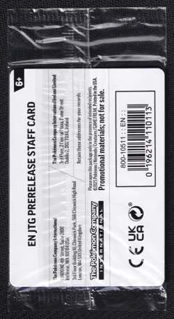 Pokemon Journey Together STAFF Promo Pack Sealed - Image 2