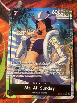 Ms. All Sunday OP14-084 SR Alt Art English The Azure Sea’s Seven NM - Image 1