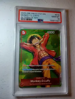 PSA 10 Gem Mint One Piece ST21-014 Starter Deck Monkey D. Luffy Alternate Art - Image 1