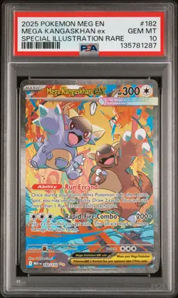 PSA 10 MEGA KANGASKHAN ex 182/132 | Mega Evolutions Alt Art Graded Pokemon Card - Image 1
