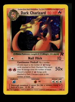 #2 Dark Charizard 4/82 Team Rocket 2000 Holo Rare WOTC Pokemon Card TCG - Image 1