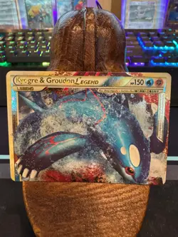 Pokemon Undaunted Kyogre & Groudon Ultra Rare Legend Card 87/90 Top Half - LP - Image 1