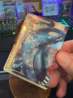 Pokemon Undaunted Kyogre & Groudon Ultra Rare Legend Card 87/90 Top Half - LP - Image 2