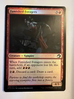 MTG FOIL Innistrad Midnight Famished Foragers 138/277 Magic the Gathering - Image 1