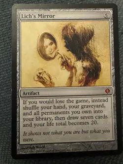 Mtg Lich's Mirror Nm 20 LIFE - DRAW 7 ! - Image 1