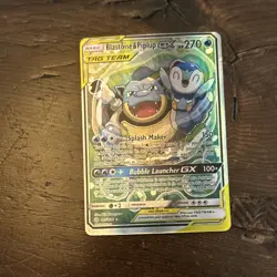 Pokemon TCG Blastoise & Piplup GX TAG TEAM Ultra Rare Full Art 215/236 Holo - Image 4